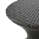 Highest Quality Wicker Hourglass Shaped Side Table - Brown Multi