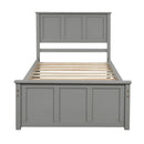 Platform Storage Bed With 2 Wheel Base Drawers