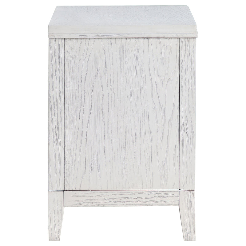 Marielle - 2-Drawer Nightstand Bedside Table - Distressed White