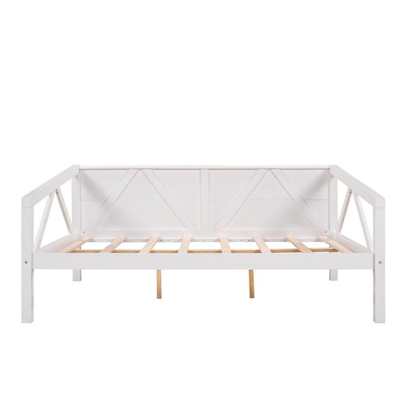 Full size Daybed, Wood Slat Support, White