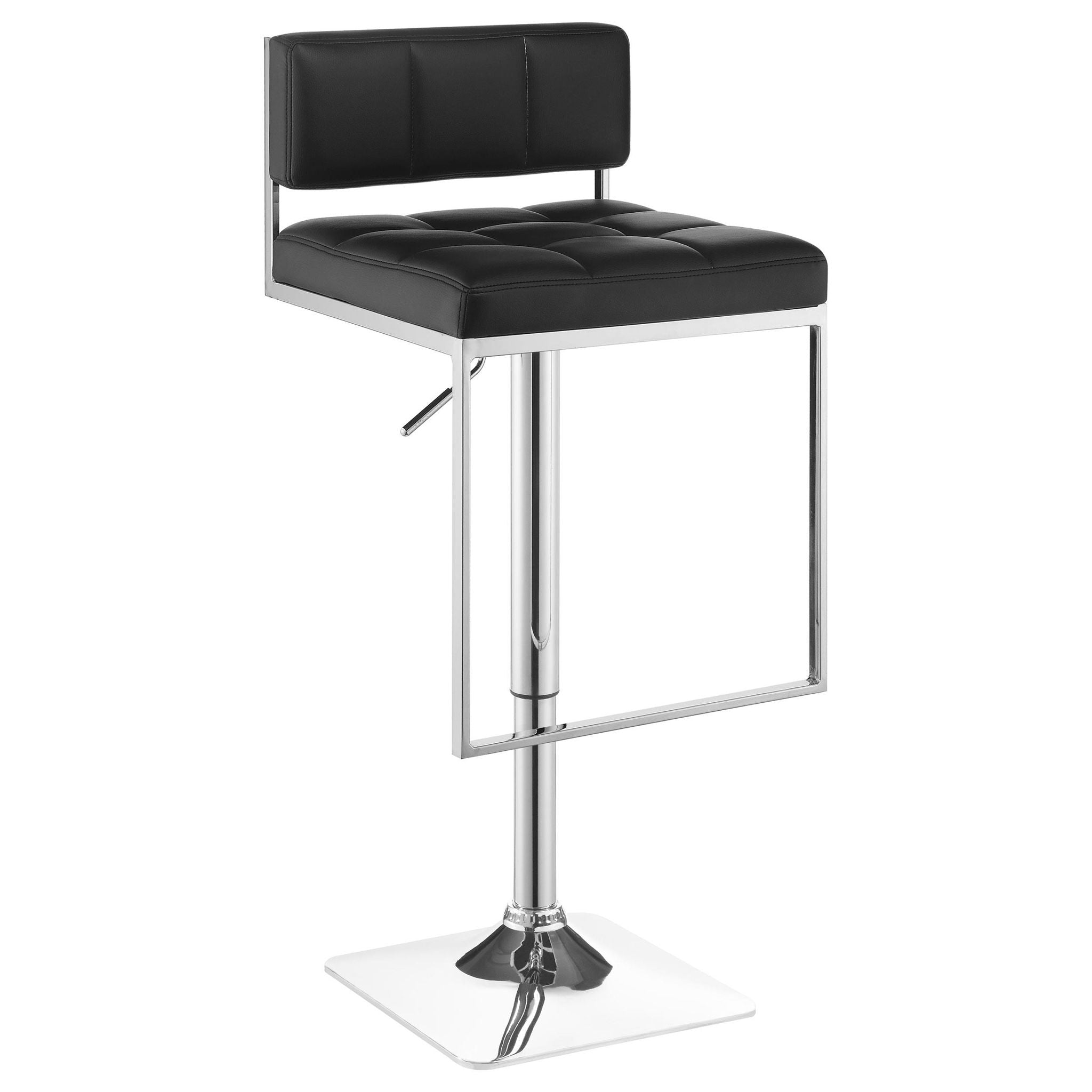 Alameda Adjustable Bar Stool Chrome and Black - Atlantic Fine Furniture Melbourne FL