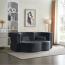 Floor Convertible Sleeper Sofa Bed With 2 Pillows