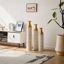 Floor Metal Vases Decorated White Metal Vases (Set of 3) Gorgeous Home Decoration Large Glazed Metal Vases - White