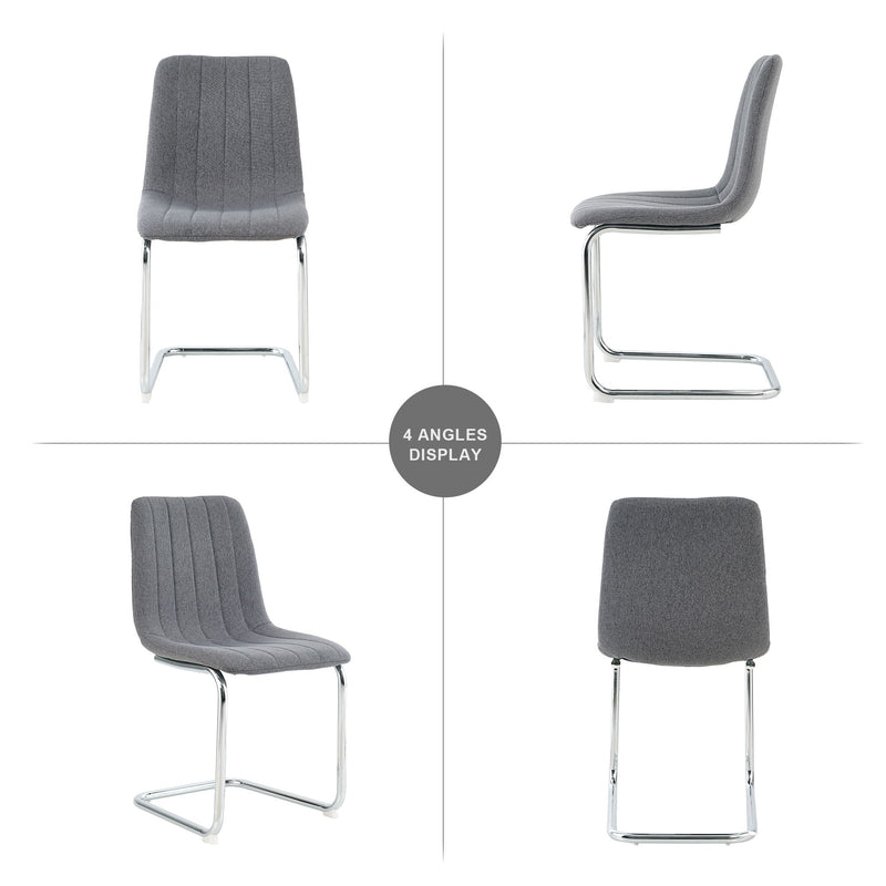 Modern Dining Chair With Metal Legs