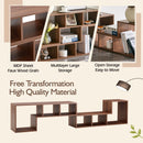 Minimalist Cube TV Stand With Adjustable Open Storage Shelves