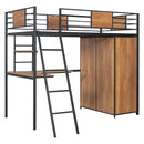 Loft Bed With L Shape Desk And Wardrobe