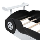Race Car-Shaped Platform Bed With Wheels