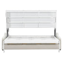 Murphy Cabinet Bed With Folding Sofa, Built In Storage Shelves And LED Light