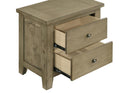 Hazlewood - 2-Drawer Nightstand Bedside Table - Vineyard Oak