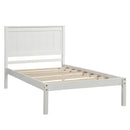 Platform Bed Frame with Headboard, Wood Slat Support, No Box Spring Needed,Twin, White(OLD SKU:WF191418AAK)