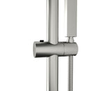 Ceiling Mounted Square Shower System With Adjustable Slide Bar, 16" Rainfall Shower With Handheld - Brushed Nickel