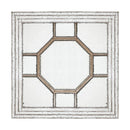 Antique Style Decorative Square Wall Mirror With Mirrored Frame, Wall Decor For Living Room Entryway, Console Lean Against Wall - Silver