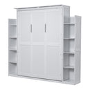 Wall Murphy Bed With Shelves And LED Lights