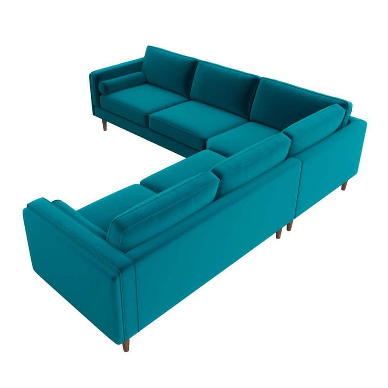 Amber - Velvet Corner Sectional Sofa