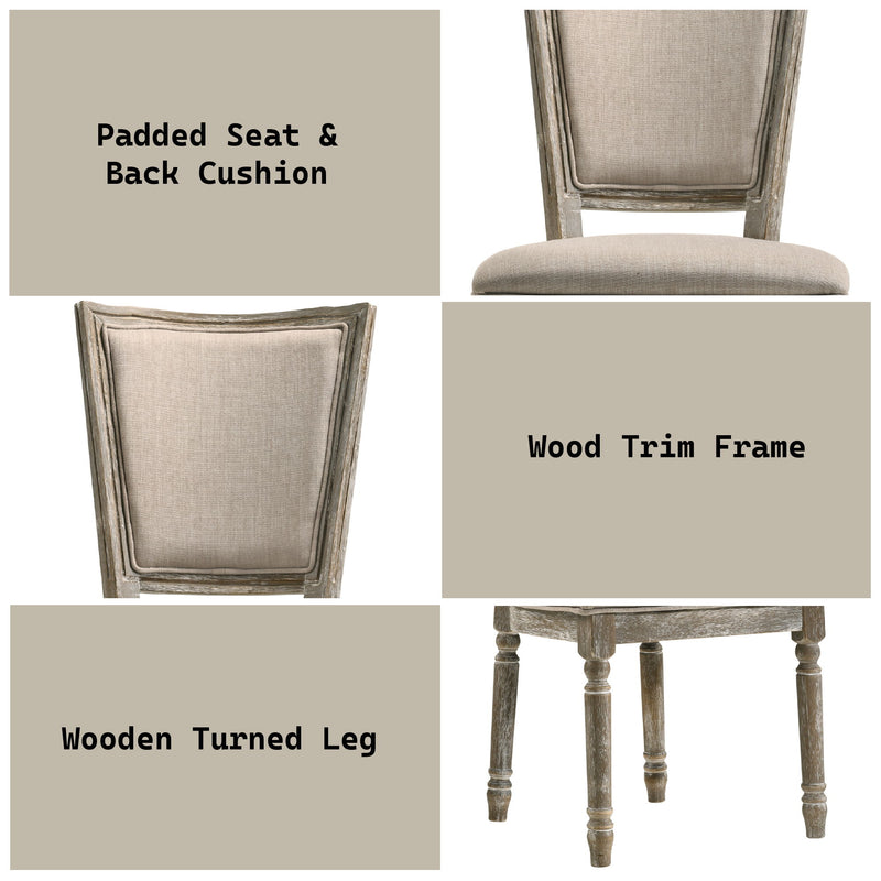 Gabrian - Two Tone, Reclaimed Side Chair (Set of 2) - Beige / Gray