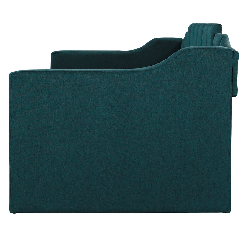 Upholstered Twin Daybed with Trundle,Green(OLD SKU:SM000218AAF)