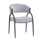 Contemporary Upholstered Dining Chairs With Metal Legs (Set of 2)