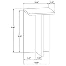 Bowdoin - Genuine Marble Accent Side Table - Gray