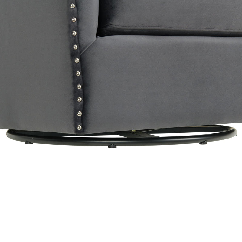 Stanton - Swivel Chair With Nails