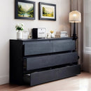 6 Drawer Dresser With Spacious Countertop And Concealed Handles