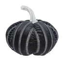 Stripe Pumpkin Decor, For Holiday Halloween Decoration - Black / White