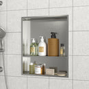 Modern Stainless Steel Shower Niche Double Shelf For Bathroom