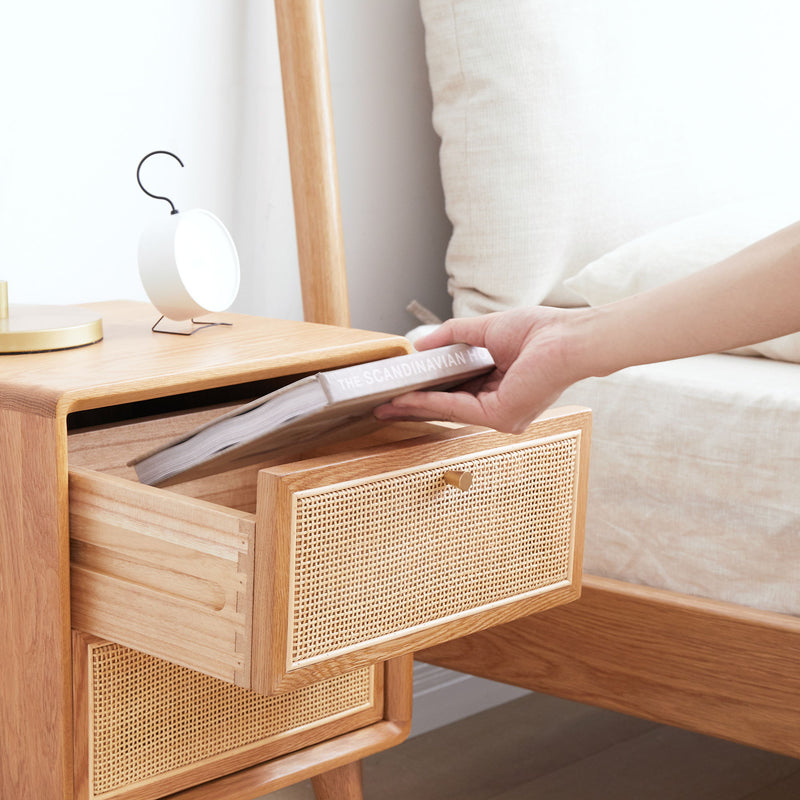 Bedside Cabinet, Modern Simple Nightstands European Beech