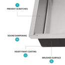 Undermount Workstation Kitchen Sink Stainless Steel Single Bowl