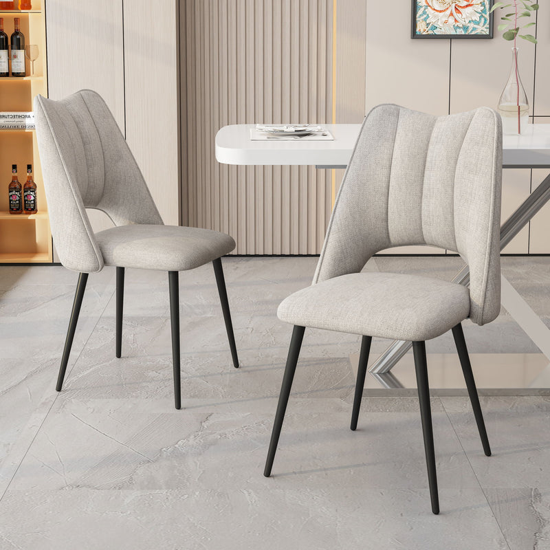 Chair With High Resilience Filling, Adjustable Feet For Kitchens (Set of 4)