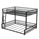 Bunk Bed Frame With Ladder And Safety Guardrails