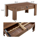 Multi Functional Coffee Table With Password Lock, Suitable For Storing Firearms And Wine - Walnut