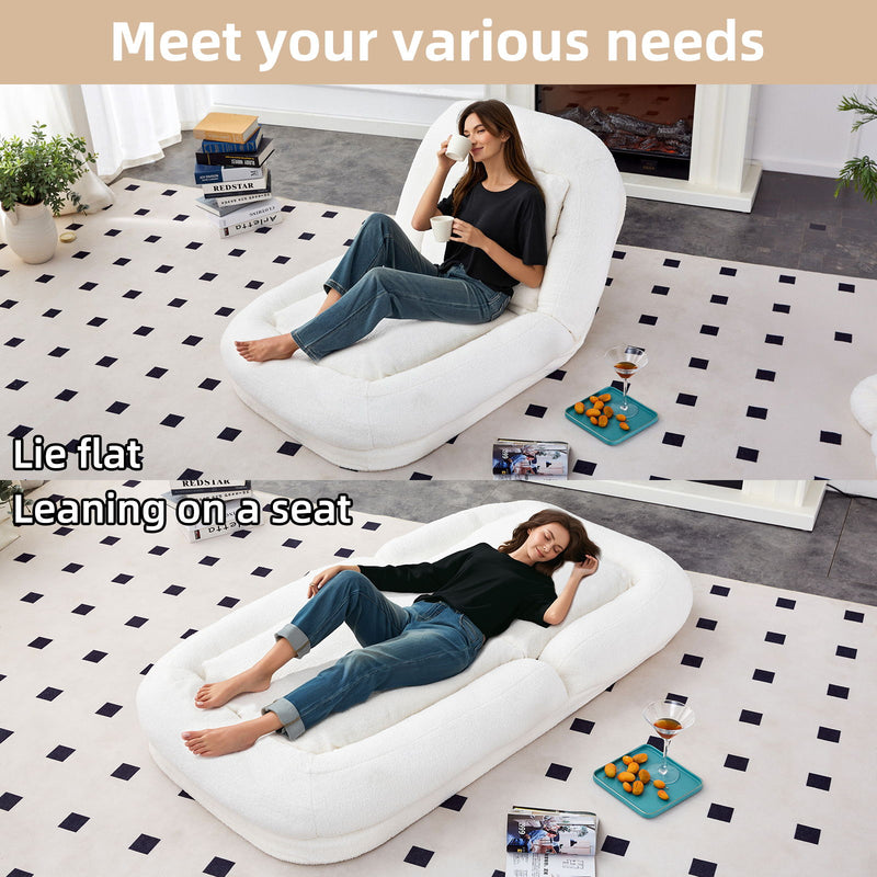 Contemporary Folding Sofa Chair With 5 Adjustable Positions For Gaming, Meditation, And Relaxation