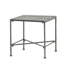 Outdoor Square Side Table With X Shaped Iron Frame - Black