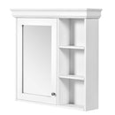 Bathroom Medicine Cabinet With Mirror, Wall Mounted Mirror Cabinet & Storage Organizer, Over The Toilet Storage White Storage Cabinet For Bathroom - White