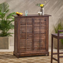 Riviera - Wood Bar Stylish Beverage Station Acacia Wood Compact - Brown