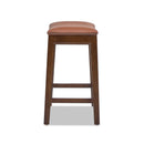 Barlow - Backless Saddle Counter Stool - Brown