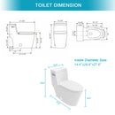 1 Piece Toilet And Soft Closing Seat - White