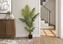 57" Tall, Artificial Plant, Palm Tree, Indoor, Faux, Fake, Floor, Greenery, Potted, Real Touch, Decorative - Green / Black