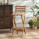 Outdoor Acacia Wood Folding Patio Barstool