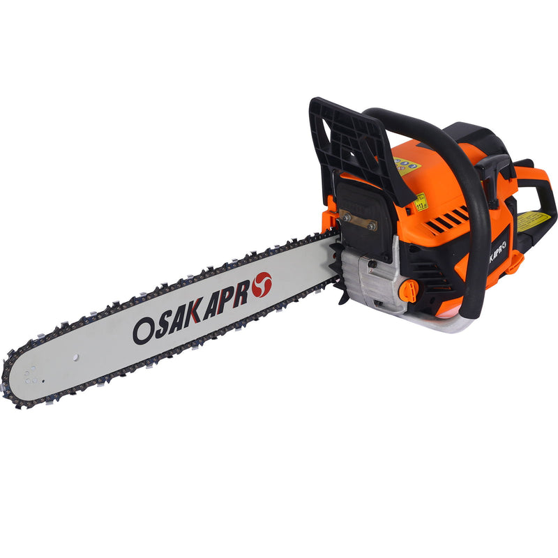 58Cc Gasoline Chainsaw 20" For Tree And Wood Cutting Epa Compliant - Orange
