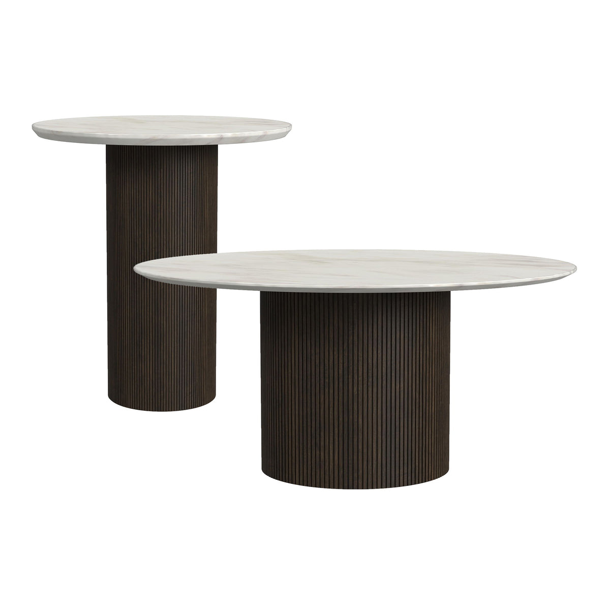 Sylvie Occasional Table Set in Dark Brown by Elements International