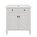 Vintage Bathroom Vanity With Sink, Rustic Cabinet With Soft Close Doors