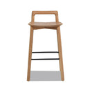 Sven - Modern Minimalist Low Back Counter Stool - Natural Blonde Ash