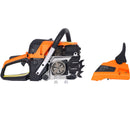 52Cc Gasoline Chainsaw With 20" Oregon Bar And Chain For Wood Cutting Plastic - Orange