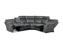 Home Theater Seating Manual Recliner With Cup Holder, Hide - Away Storage PU Reclining Sofa For Living Room, Home Theater