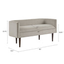 Farrah - Accent Bench With Low Back & Sides - Cream