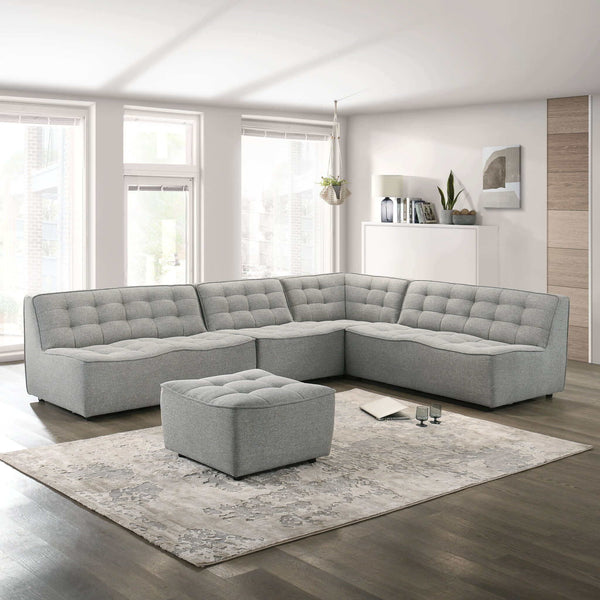 Selen - Corner Sectional Sofa - Light Gray