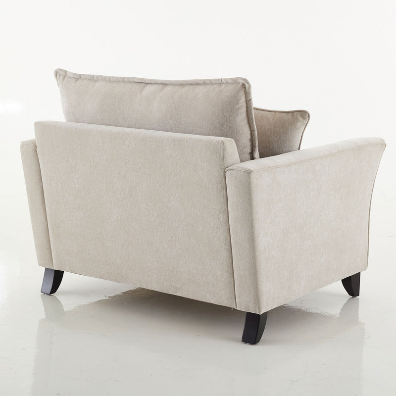 Oversized Armchair, Chenille Fabric, Comfy Chair And A Half Single Sofa With Pillow For Living Room