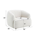 Lucifer - Chair - White Shimmer Chenille