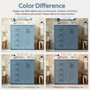 Ceramic Sink Combo, Freestanding Vanity Set With 3 Drawers & Soft Closing Doors